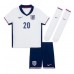 Camisa de Futebol Inglaterra Jarrod Bowen #20 Equipamento Principal Infantil Europeu 2024 Manga Curta (+ Calças curtas)